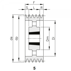 MGB - Клиновой ременный шкив SPC 500 05