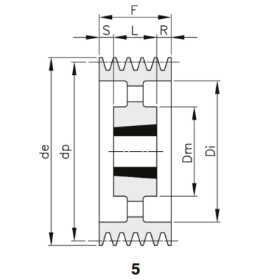 MGB - Клиновой ременный шкив SPC 710 10
