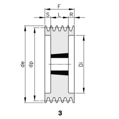 MGB - Клиновой ременный шкив SPC 315 10